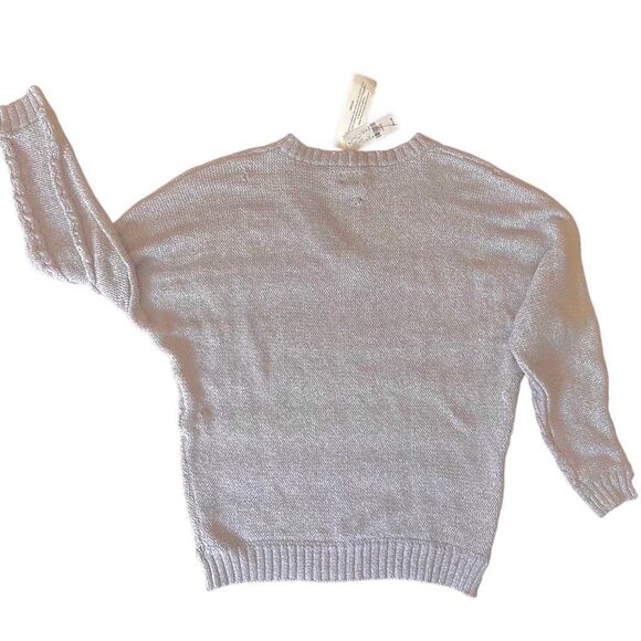 Womens NWT New York & Co Soho Metallic Cable Long Sleeve V-Neck Sweater - Size: - Picture 5 of 15